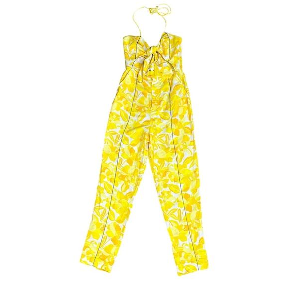 Yellow Floral Jumpsuit - Picture 2 of 16